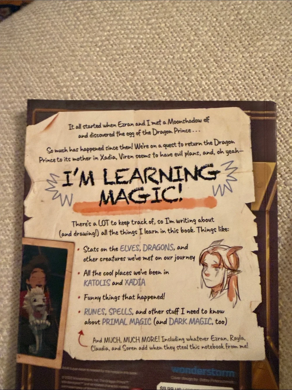 The dragon Prince Callum’s Spellbook Scholastic illustrated book